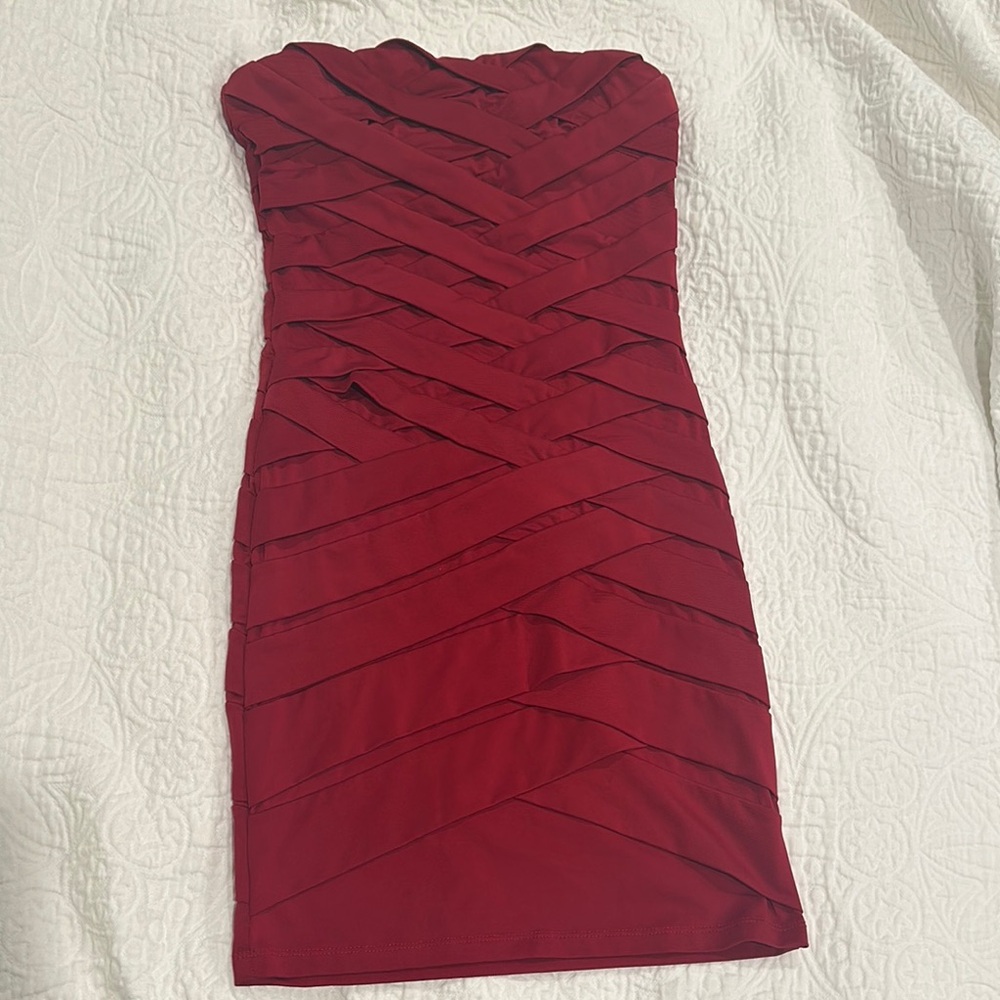 Strapless Red Dress
